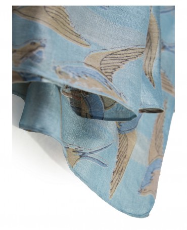 Палантин Женский SN40-OISEAUX/BLEU